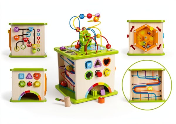 Hape Activity Cube Wooden Toy for Toddlers Ages 1-6-2