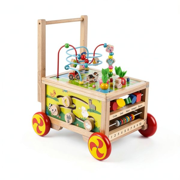 FOPNETS Wooden Activity Cube Educational Toy for Toddlers-6