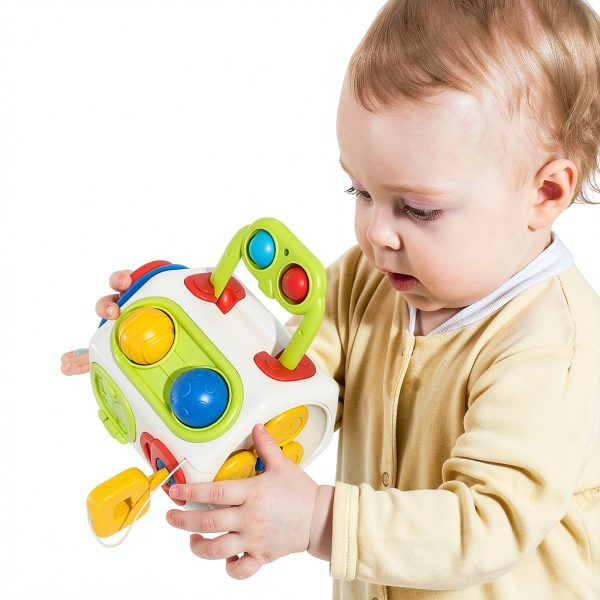Runjinchuan Busy Cube Activity Toy for Toddlers Safe-4