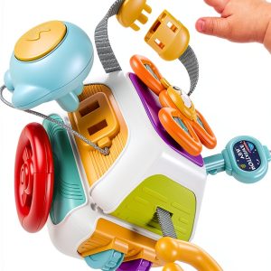 WYCYJU Montessori Busy Cube Toddler Activity Learning Toy-0
