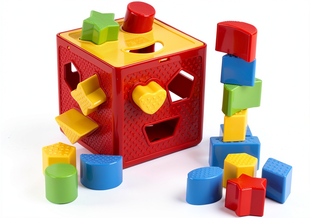 Play22 Activity Cube with colorful blocks on a play mat