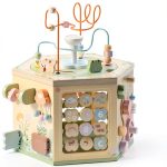 ROBOTIME Wooden Activity Cube Montessori Toy for Toddlers-0