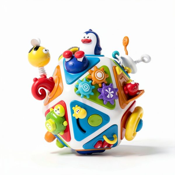 Vanvimen Montessori Activity Cube Sensory Toys Toddlers 1-10-6