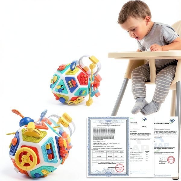 Shantou Yingmeidi Montessori Activity Cube Toddler Travel-5