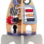 WDMIYA Rocket Activity Cube Wooden Toy for Toddlers 1 Year-0