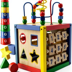 Play22 Wooden Activity Cube Educational Toy for Toddlers-0