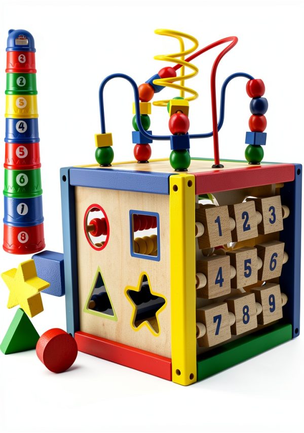 Play22 Wooden Activity Cube Educational Toy for Toddlers-0