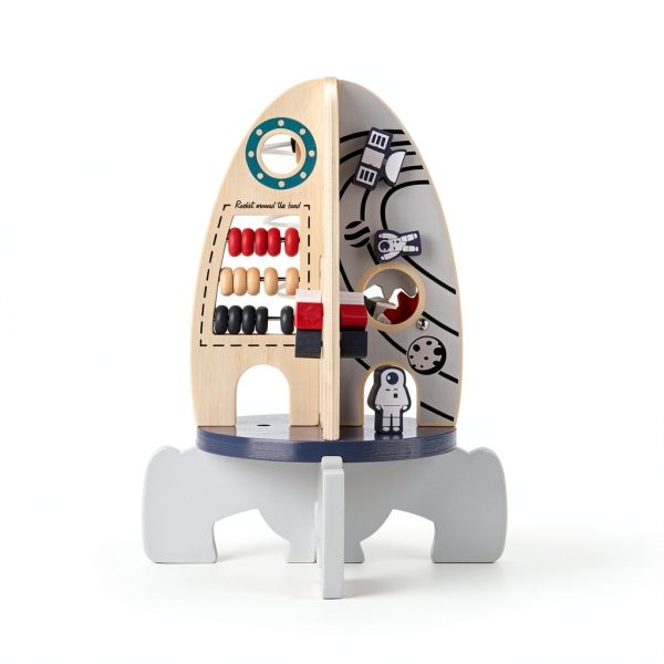 WDMIYA Rocket Activity Cube Wooden Toy for Toddlers 1 Year-2