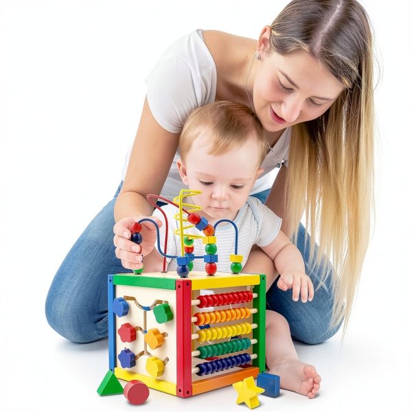 Play22 Wooden Activity Cube Educational Toy for Toddlers-2
