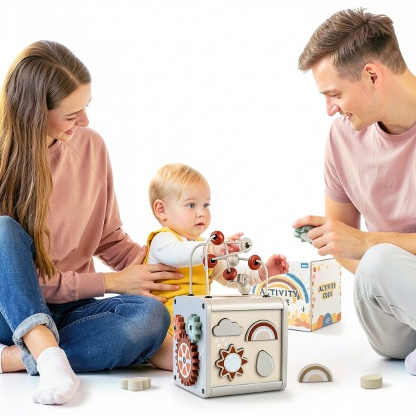 Vanplay Montessori Activity Cube Educational Toy for-6