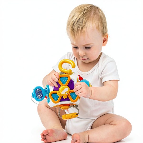 WYCYJU Montessori Busy Cube Toddler Activity Learning Toy-3
