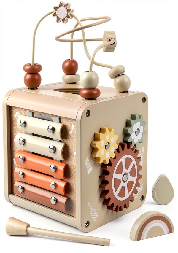 Vanplay Montessori Activity Cube Educational Toy for-0