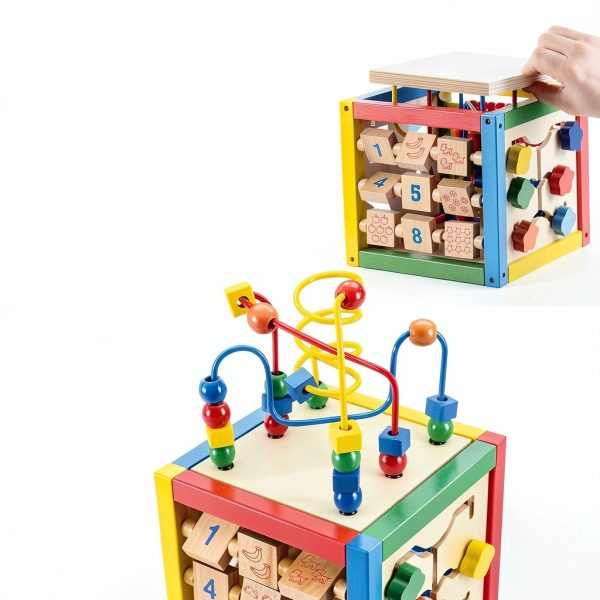 Play22 Wooden Activity Cube Educational Toy for Toddlers-3