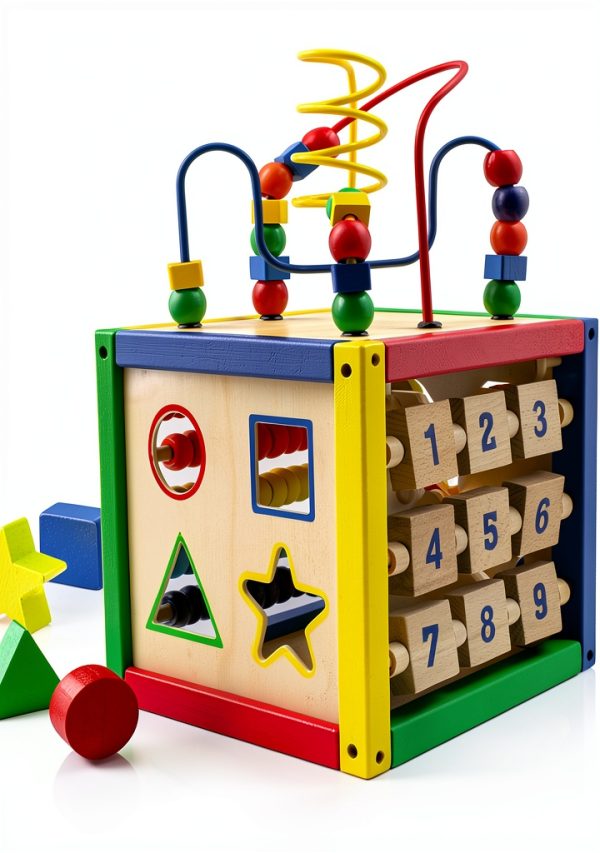 Play22 Wooden Activity Cube Educational Toy for Toddlers-5