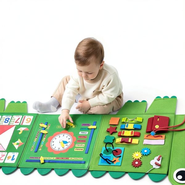 Montessori Busy Board Foldable Learning Toy for Toddlers-1