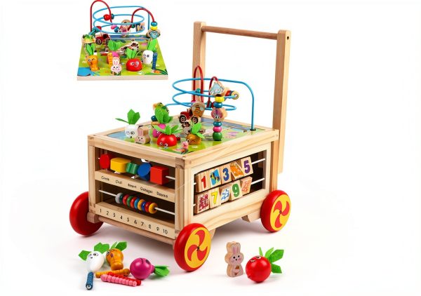 FOPNETS Wooden Activity Cube Educational Toy for Toddlers-0