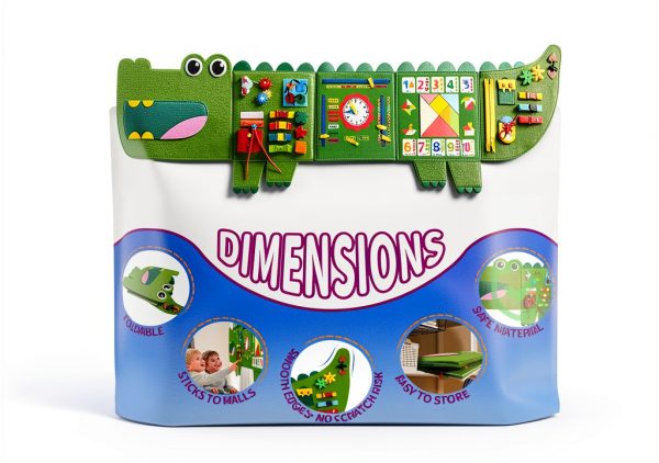 Montessori Busy Board Foldable Learning Toy for Toddlers-3