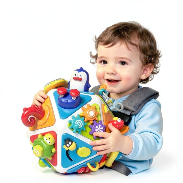 Vanvimen Montessori Activity Cube Sensory Toys Toddlers 1-10-5