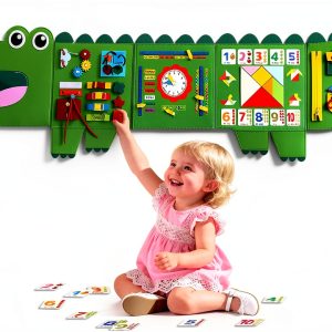 Montessori Busy Board Foldable Learning Toy for Toddlers-0