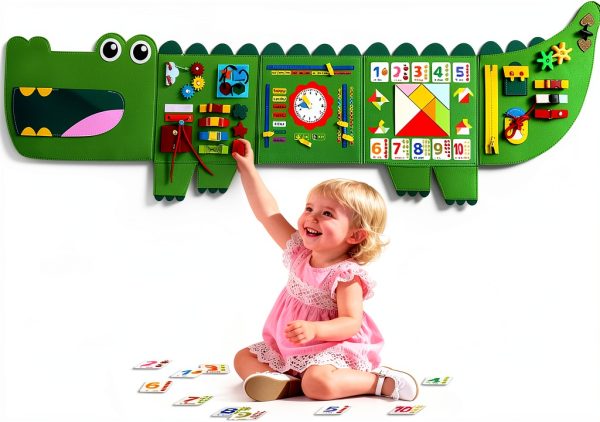 Montessori Busy Board Foldable Learning Toy for Toddlers-0
