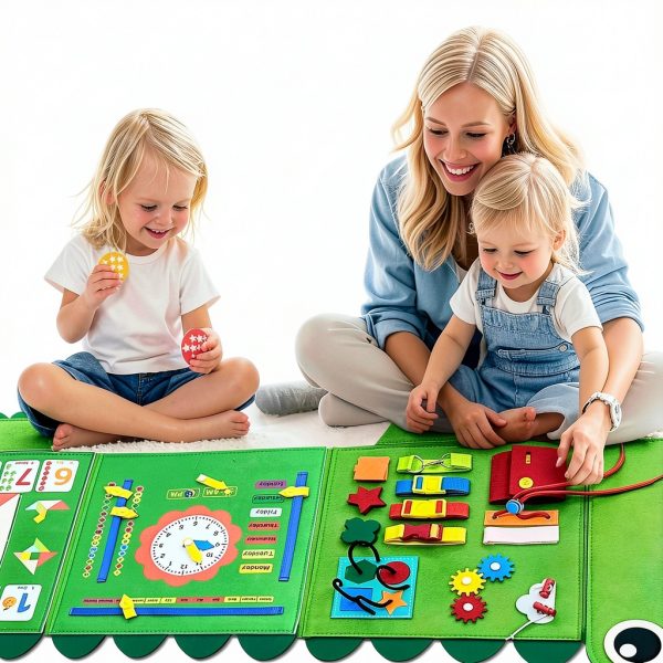 Montessori Busy Board Foldable Learning Toy for Toddlers-6