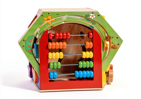 Wise Wood Activity Cube Wooden Toy for Toddlers Farm Theme-5