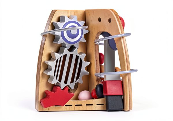 WDMIYA Rocket Activity Cube Wooden Toy for Toddlers 1 Year-1