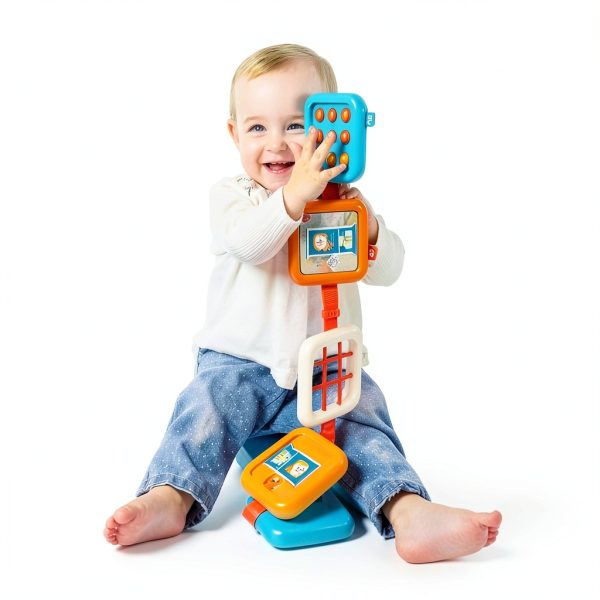 Qishu Montessori Busy Board Activity Cube for Toddlers 2-4-5