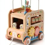 Wooden Activity Cube Pull Toy Montessori Toddler 1-3 Years-0