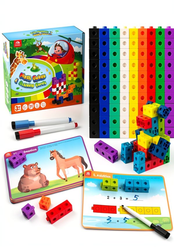 Coogam Math Cubes Activity Set for Kids Learning Numbers-0