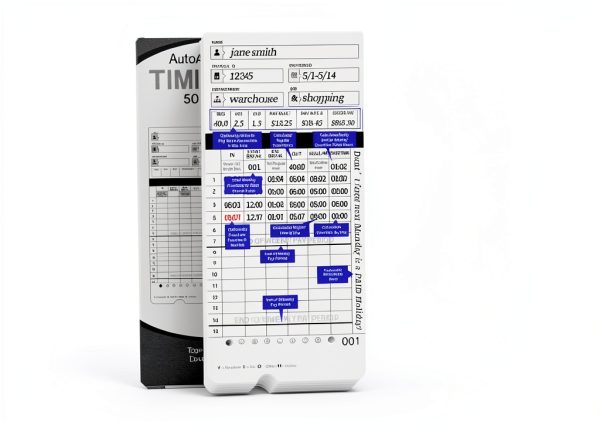 300 Time Cards for HN4000 Employee Time Clocks – Compatible with uPunch HN2000, HN2500, HN4000, HN4500 – Card Numbers 1-50, Pre-Punched, 6 Boxes of 50, Separate Packaging-3