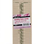 Adams Time Cards Weekly 1-Sided Manila Green Print 200-Count-0