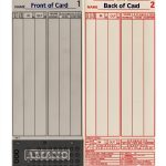 Amano MJR-7000/8000 Time Clock Cards 000-099 Series White Plastic-0