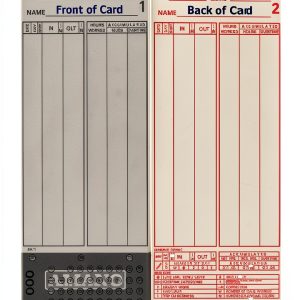 Amano MJR-7000/8000 Time Clock Cards 000-099 Series White Plastic-0