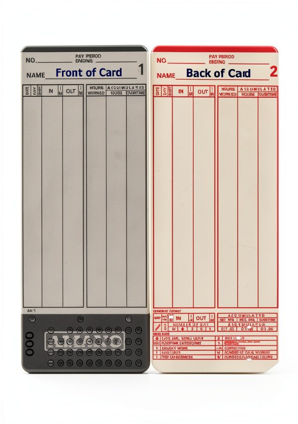 Amano MJR-7000/8000 Time Clock Cards 000-099 Series White Plastic-0