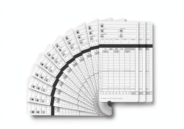 300 Time Cards for HN4000 Employee Time Clocks – Compatible with uPunch HN2000, HN2500, HN4000, HN4500 – Card Numbers 1-50, Pre-Punched, 6 Boxes of 50, Separate Packaging-2