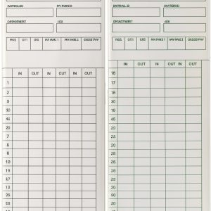 Time Cards 100 Pack COMPUMATIC Non-Calculating for uPunch HN3000-0