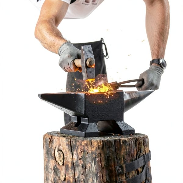 Happybuy Single Horn Anvil 22Lbs Cast Steel for Blacksmithing-2